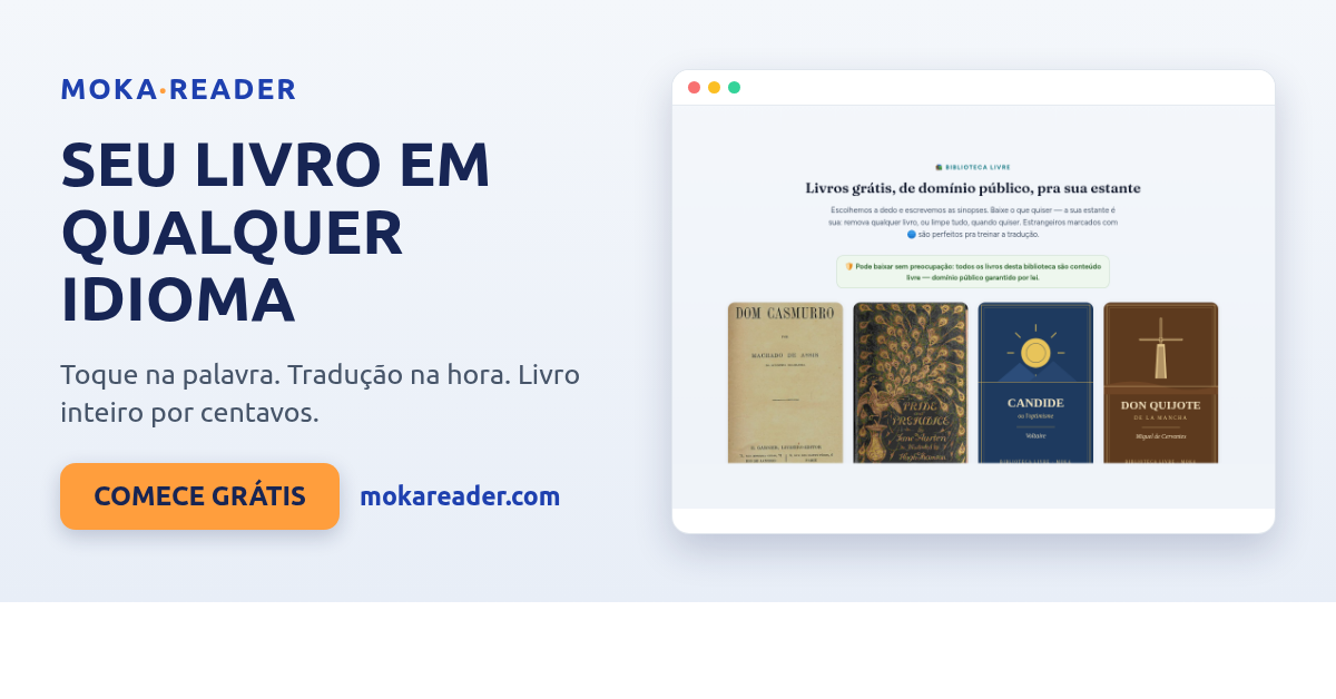 Moka Reader — leia livros em qualquer idioma com a sua própria chave de IA, por centavos